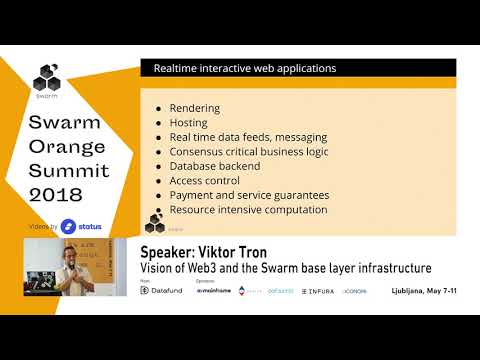 Viktor Tron Vision of Web3 and the Swarm base layer infrastructure day 2