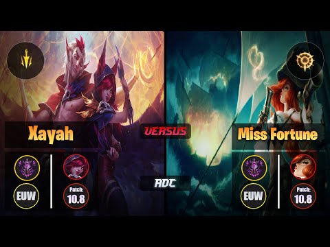 Master XAYAH [Lethal Tempo] (ADC) VS  MISS FORTUNE - Master EUW Patch 10.8