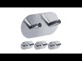 Handtuchhaken selbstklebend 4er Set Silber - Metall - 10 x 5 x 3 cm