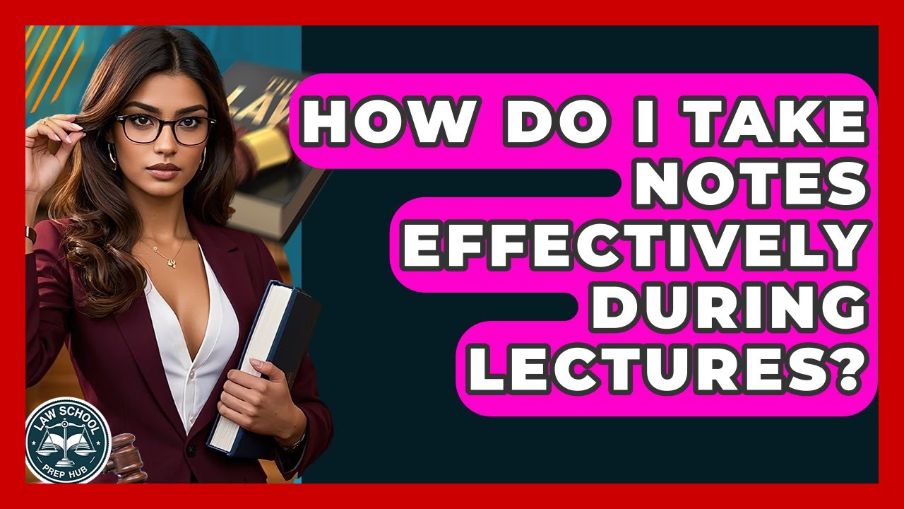 How Do I Take Notes Effectively During Lectures? - Law School Prep Hub