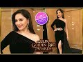 Madhuri Dixit In Thigh High Slit Black Gown At Lux Golden Rose Awards 2017