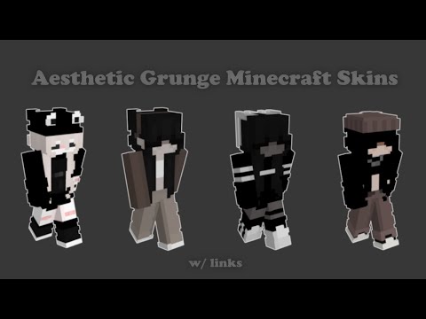 aesthetic grunge minecraft skins w/ download links♡