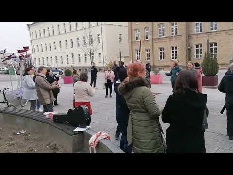 Montagsspaziergang am 17.03.2022 in Prenzlau für Frieden, Freiheit und Souveränität