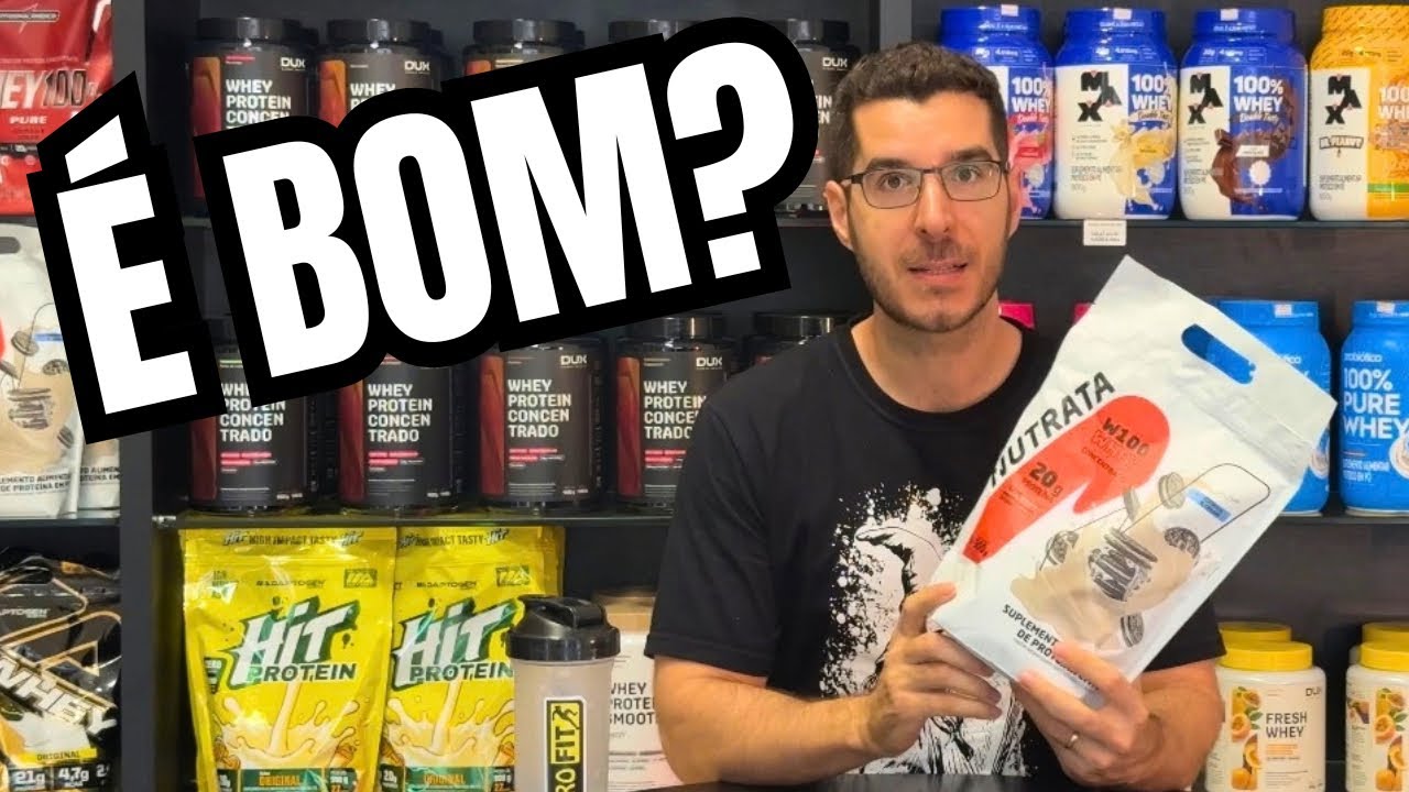 Miniatura da avaliação em vídeo de Proteína Nutrata Premium W100 Whey Concentrado em Pó Sabor Biscoitos 900g