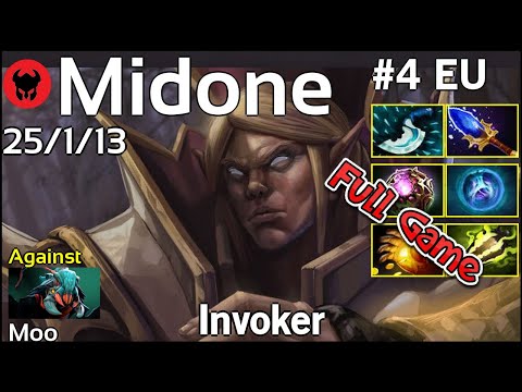 Midone [Secret] plays Invoker!!! Dota 2 Full Game 7.19