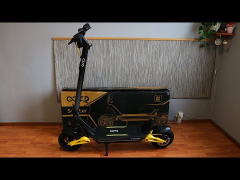Elektrinis paspirtukas OOTD S10, 10", 1400W, 20Ah, juodas video