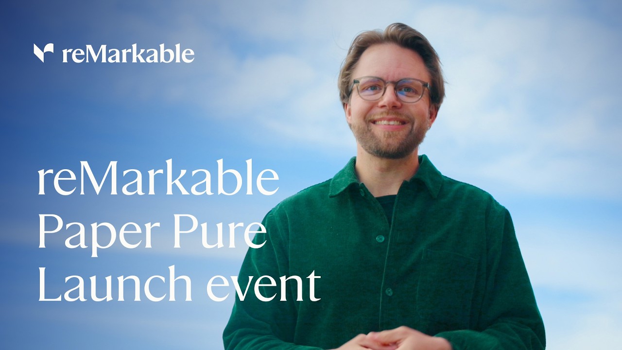 reMarkable Paper Pure | Launch event - YouTube