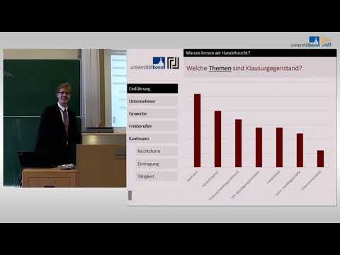 Handelsrecht 01 - Einführung; Unternehmer und Kaufleute 1