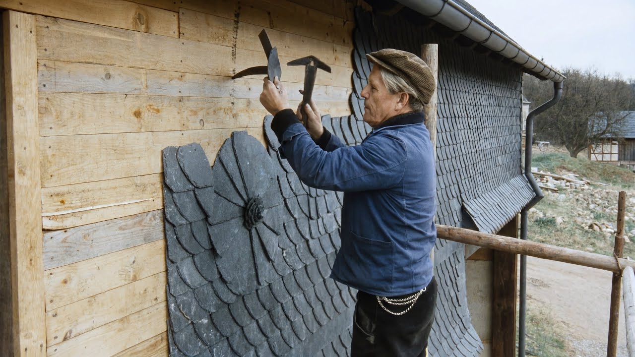WATCH Master Slaters Shape Slate by Hand in Historic Germany!