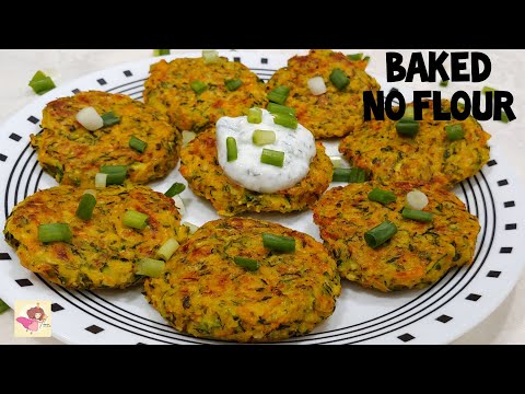 BAKED ZUCCHINI FRITTERS WITHOUT FLOUR | EASY and HEALTHY