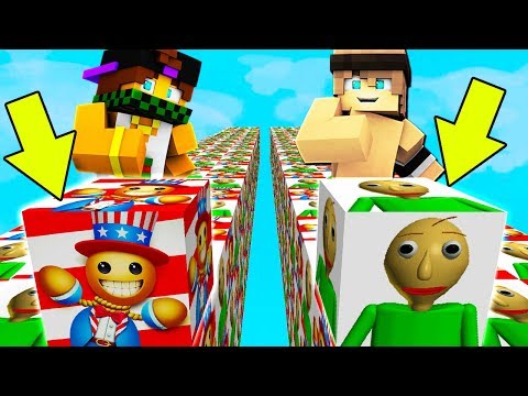 Minecraft ITA - CORSA dei LUCKYBLOCK DI KICK THE BUDDY vs BALDI!