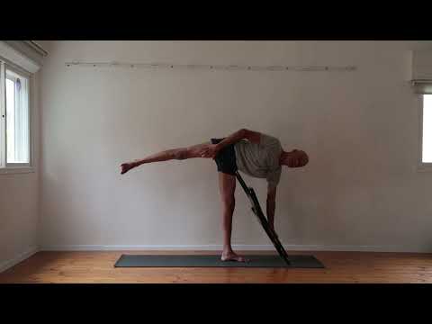 Tip 6: How to stabilize Ardha Chandrasana using a folded chair