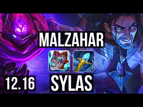 MALZAHAR vs SYLAS (MID) | 3.7M mastery, 4/1/10, 1500+ games, Rank 7 Malz | KR Master | 12.16