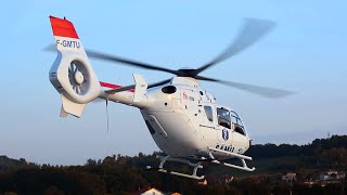 preview picture of video 'SAMU 12 - Eurocopter EC135 sunset takeoff from Albi-Le Séquestre airport [LBI/LFCI]'