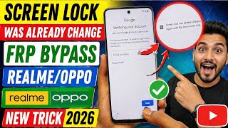 Download lagu Screen Lock was Already Changed Fix 😱 | Realme & Oppo Google Verification Problem Solve 2026 akdtech mp3
