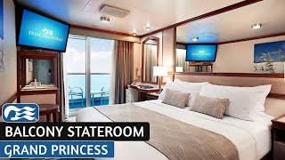 Grand Princess | Aft Balcony Stateroom | Full Walkthrough Tour & Review | 4K