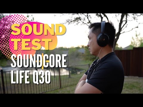NOISE CANCEL SOUND TEST Soundcore Anker Life Q30 Headphones