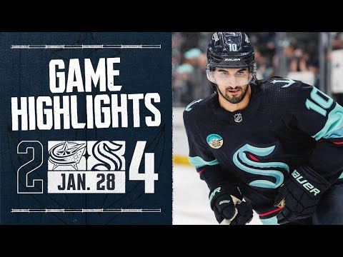 Seattle Kraken vs. Columbus Blue Jackets | 1/28 Game Highlights