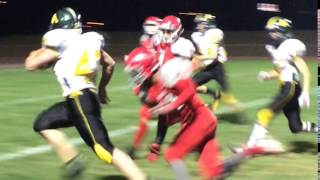 Running back slips by defense on outside line for TD