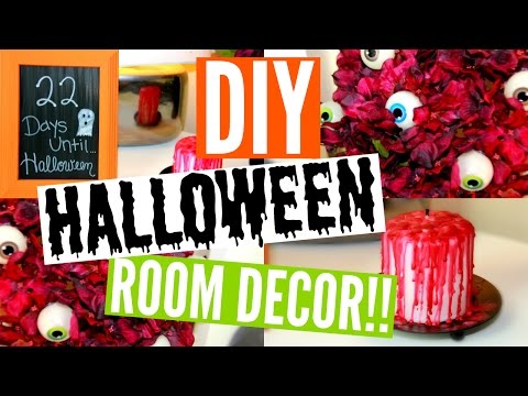 DIY HALLOWEEN ROOM DECOR | 3 Easy & Affordable Ideas + Epic FAIL!! Video