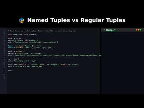 Named Tuples Vs Regular Tuples Pythoncodereadabilitytopic