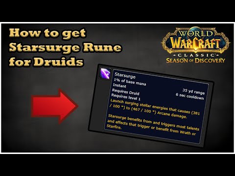 How to get Starsurge Rune for Druids [WoW SoD]