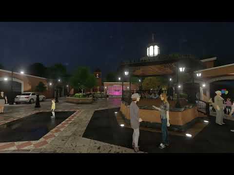 Render plaza principal en Santa Rosa de Lima.