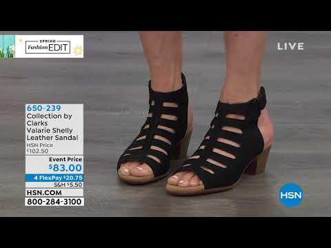 Collection by Clarks Valarie Shelly Leather Sandal