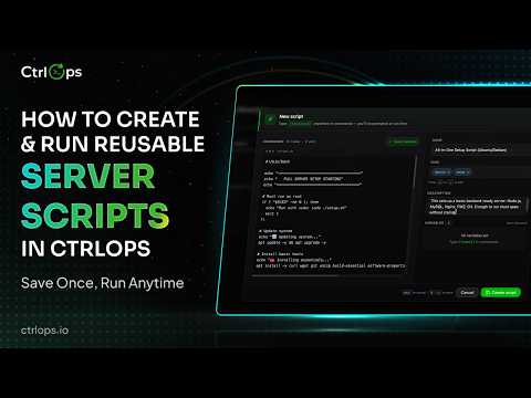 How to Create & Run Reusable Server Scripts in CtrlOps | Script Directory Guide
