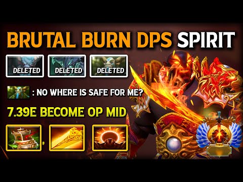 BRUTAL BURN DPS MID Ember Spirit With Spirit Vessel + Radiance Build | 100% Become OP MID