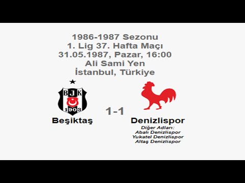 Beşiktaş 1-1 Denizlispor 31.05.1987 - 1986-1987 Turkish 1st League Matchday 37