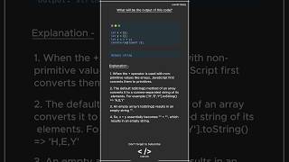JavaScript Interview Question: What will be the Output? - Array Addition #javascript #js