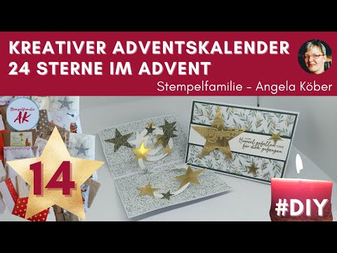 #14 Besondere Pop Up Karte Schwebende Sterne basteln SPAK 14/21 Adventskalender Stampin' Up!