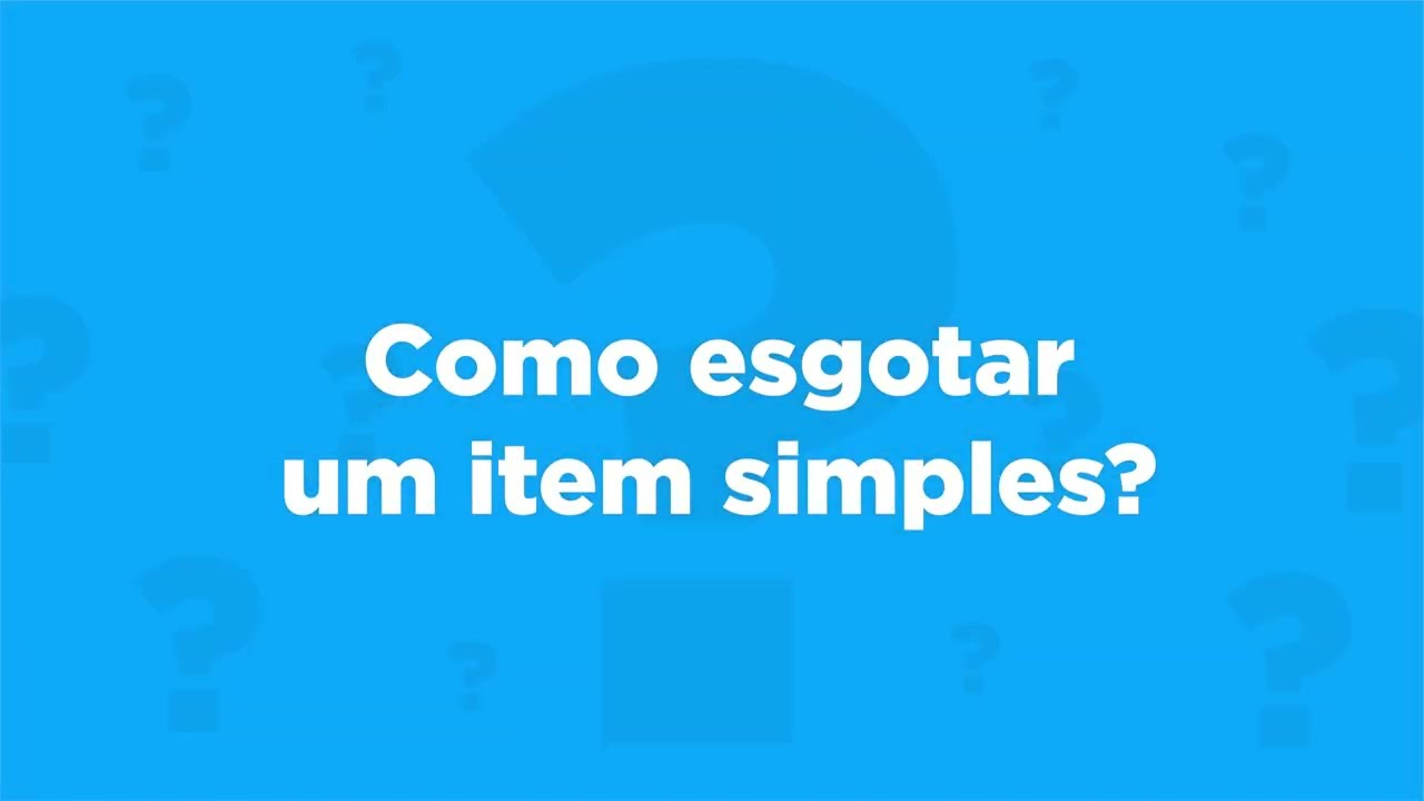 Esgotar um item simples | Anota AI