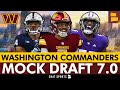 Commanders Mock Draft With MULTIPLE TRADES | Washington Commanders Draft Rumors + NFL Mock Draft