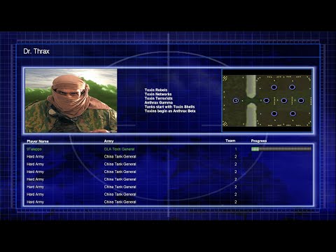 GLA Toxin vs China Tank C&C Generals Zero Hour 1 vs 7 Hard armies  Gameplay ( Last Stand )