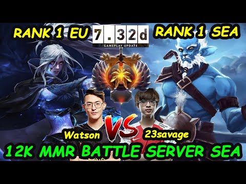 23savage Phantom Lancer Rank1 SEA vs Watson Drow Ranger Rank1 Europe Dota 2 7.32D pro gameplay