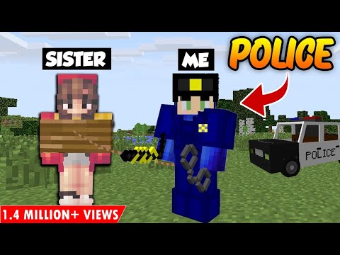 I TROLLED My Sister becoming POLICE OFFICER in Minecraft 🤣