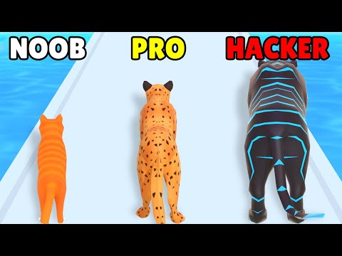 NOOB vs PRO vs HACKER in Cat Evolution