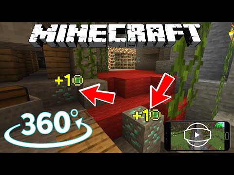 VR Planet - Minecraft - Collect the Most Points in 360° - Minecraft [VR] 4K 60FPS Video
