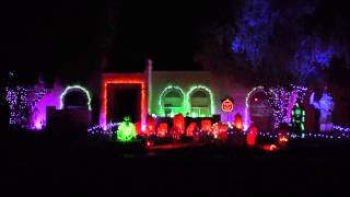 LOR halloeen light show 2014 (Nightmare on Elm Street Drew's Famous)