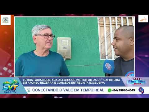Tomba destaca alegria de participar da 22ª Caprifeira em Afonso Bezerra e concede entrevista