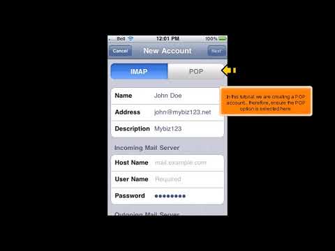 iPhone: How to Setup a POP Email Account