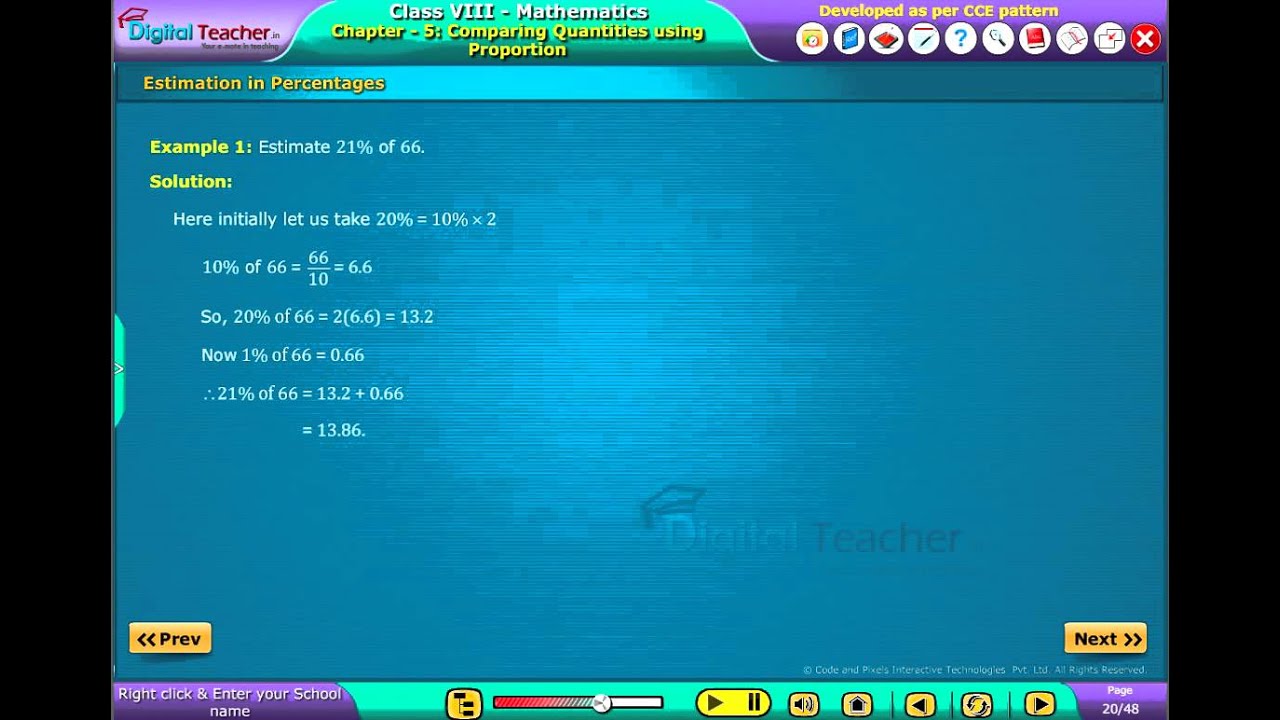 Estimation in Percentages, Class 8 Maths | Smart Class