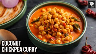 Coconut Chickpea Curry | How to Make South Indian Style Coconut Chickpea Curry Recipe |Varun Inamdar