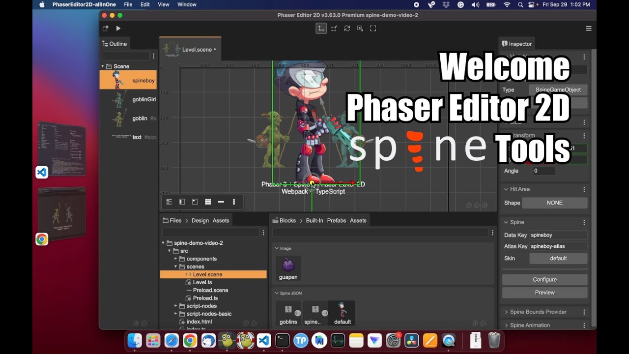 [09-2023] Welcome Phaser Editor 2D Spine tools