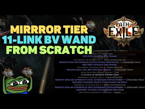 Crafting an 11-Link Wand for Squire Blade Vortex FROM SCRATCH [Path of Exile 3.21 Crucible]