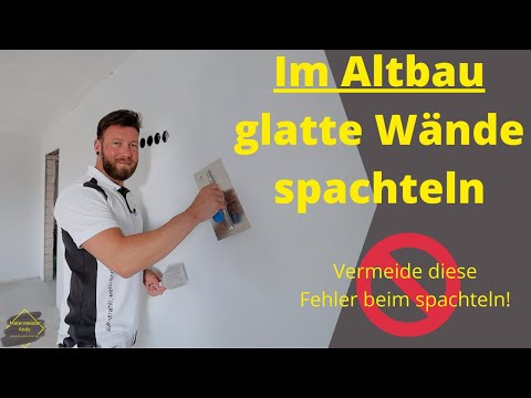 Wände glatt verspachteln ohne spätere RISSE