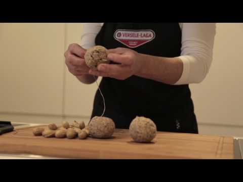 Suet balls and peanut mix chain for wildbirds