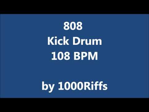 808 Kick Bass Drum 108 BPM - Beats Per Minute